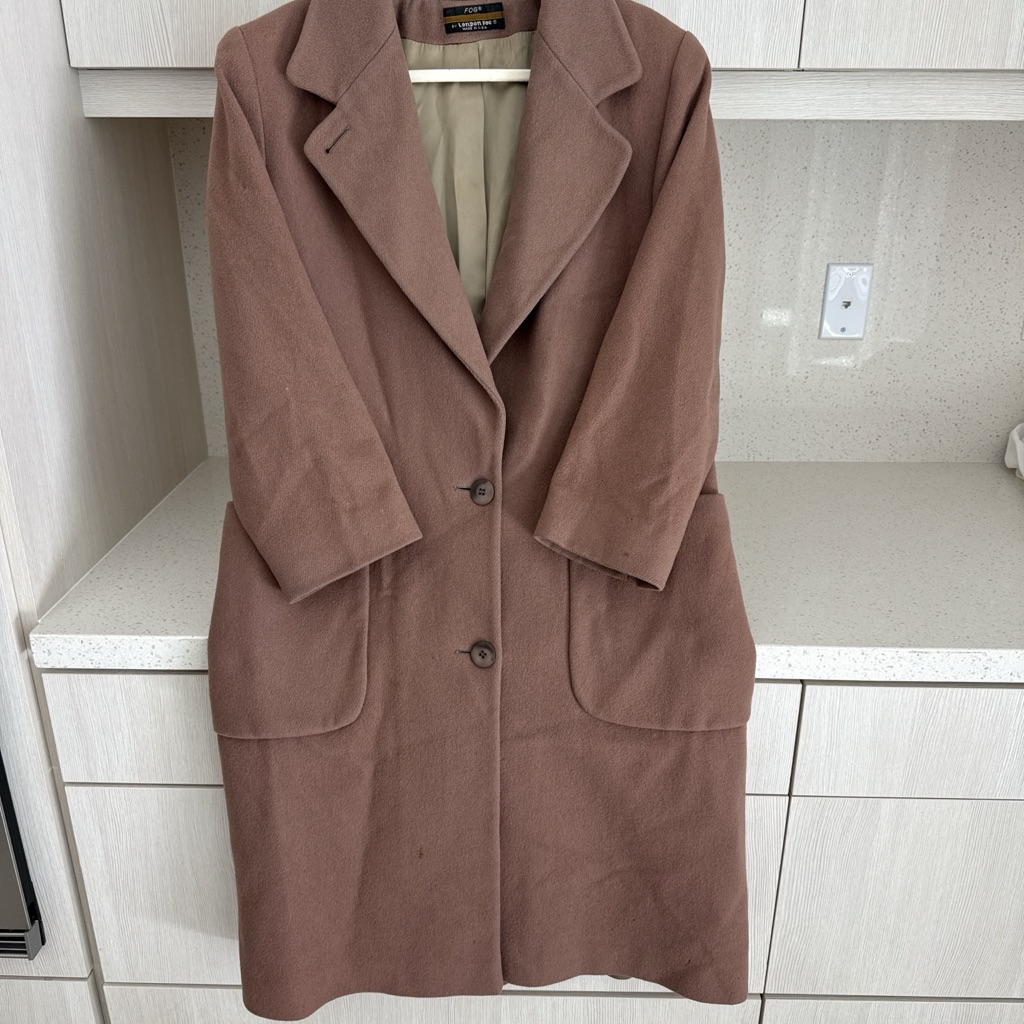 Brown 100%Wool Blend Coat (Vintage)